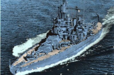 Happy Maryland Day! Honoring USS Maryland (BB-46), the Legendary Battleship That Served from 1921 to 1947 — Nicknamed ‘Old Mary,’ She Survived the Devastating Bombs of Pearl Harbor, a Deadly Torpedo Hit, and Multiple Kamikaze Strikes in WWII, Standing Tall as One of America’s Most Resilient Warships, Captured Here in Rare 1945 Color.