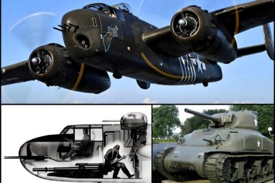 Jaw-Dropping WWII Fact: America Turned the B-25 Bomber into a Destroyer-Killer by Mounting a Hand-Loaded 75mm Tank Cannon—Sunk a Japanese Warship with Just 5 Shots! Discover the Shocking Story of the Largest Aircraft Gun Until the Legendary AC-130!
