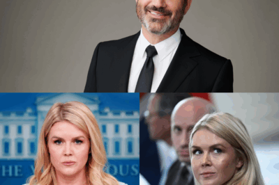 “YOU WANTED A SPOTLIGHT? HERE IT IS.” Jimmy Kimmel Thought He Was Owning the Stage When He Unleashed a Brutal, Cutting Insult Aimed Directly at Karoline Live on Air, but Within Mere Seconds the Entire Studio Went Ice Cold, Laughter Evaporated, and Viewers Across America Watched in Shock as the Target of His Joke Transformed the Stage Into a Nightmare, Delivering a Single Move That Turned Jimmy’s Smug Confidence Into Sheer Panic, Leaving the Nation Asking the Same Terrifying Question: Did Karoline Just End His Career in Real Time?