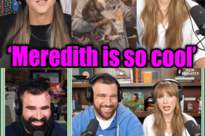 The New Heights podcast just dropped a bombshell that proves family dynamics are just as wild in the NFL as they are in your own home. Kylie Kelce reveals a hilarious and heartwarming story about her daughters’ first encounter with a famous feline—Taylor Swift’s cat, Benjamin Button! What started as a simple animal aversion from Jason Kelce turned into a lesson in feline friendliness, with Uncle Trav’s famous girlfriend leading the charge. This isn’t just about football; it’s about life, family, and the hilarious challenges of parenthood in the public eye. You won’t believe the full story and the other shocking details she shares about her kids, her husband, and what it’s like to be part of the most talked-about family in America.