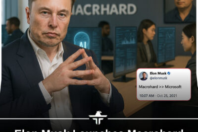 MUSK’S SHOCKWAVE: 💥 ELON LAUNCHES ‘MACROHARD’—A PURELY AI COMPANY AIMING TO EAT MICROSOFT ALIVE. IS THIS THE END OF HUMAN SOFTWARE? 🤖 Or Just Another Masterstroke? 🤯 The Tech War Has Begun, and It’s Not a Game. Read more…
