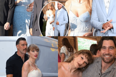 Taylor Swift and Travis Kelce: The Golden Couple Steals the Spotlight at Selena Gomez and Benny Blanco’s Fairytale Wedding BB