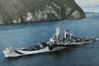 USS Guam near Trinidad during her shakedown cruise, November 13, 1944.