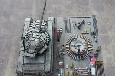 The T-72AV and its contents.