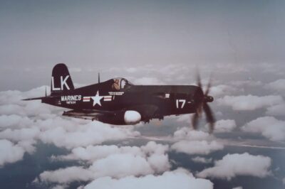 The F4U Corsair, a favorite of U.S. Marine aviators, saw hard combat in both WWII and Korea. Its distinctive gull wings and powerful engine made it one of the most feared carrier fighters of its era. Japanese pilots nicknamed the Corsair “Whistling Death” because of the unique sound it made in dives.