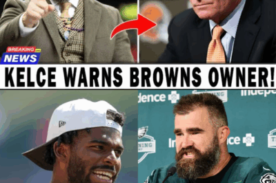 Jason Kelce’s Blistering Warning Ignites Fury: Browns Owner Explodes Over Shedeur Sanders Controversy, Shaking NFL Foundations BB