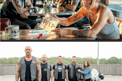 She Slipped a Napkin That Said “HELP” — The Hell’s Angel Read It, Then Quietly Took Off His Jacket