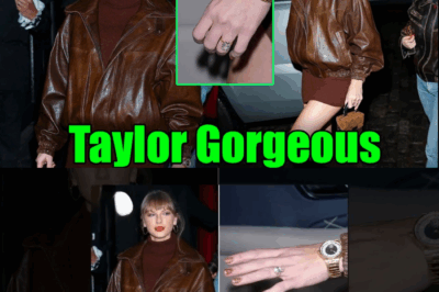 Taylor Swift Flashes Sparkling Ring, Brings Back Fishtail Braid & Leather Coat for NYC Night Out BB