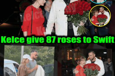 Travis Kelce gives Fiancé Taylor Swift 87 roses as they leave Chiefs Fashion Gala 2025 BB