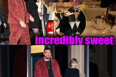 Inside NYC Sweet Night: Travis blushing as Taylor reached over & took his drink for a nice-big gulp BB