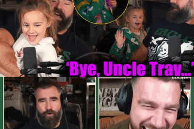 Elliotte and Wyatt’s Heart-melting moment as they blow kisses to Uncle Travis Kelce on New Heights BB