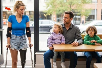 Can I Sit Here?” The One-Legged Girl Asked the Single Dad… His Answer Left Her in Tears DT