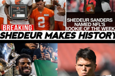 From Sabotage to Stardom: Shedeur Sanders Silences Critics with Historic Rookie of the Week Honors as Dillon Gabriel Sulks BB