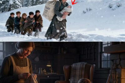 “Come With Me… Please” the Cowboy Said After Seeing the Widow Carry All Six Kids Alone